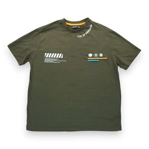 Riot Empire Graphic Print Green Crew Neck Short Sleeve T-Shirt Men's Large
